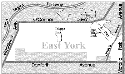 East York Toronto Map East York - Neighbourhood Guide