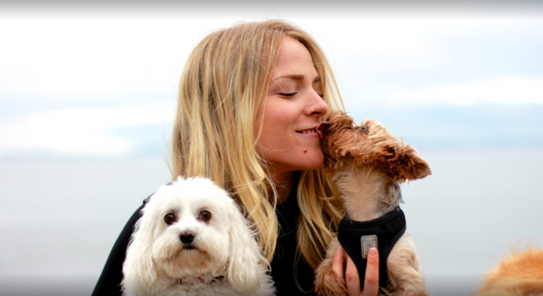 Woman Walking Two Dogs in Vancouver 768x419